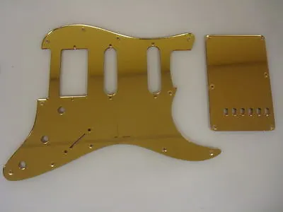 Strat Stratocaster Gold Mirror Pickguard Set Fender HSS • $74.99