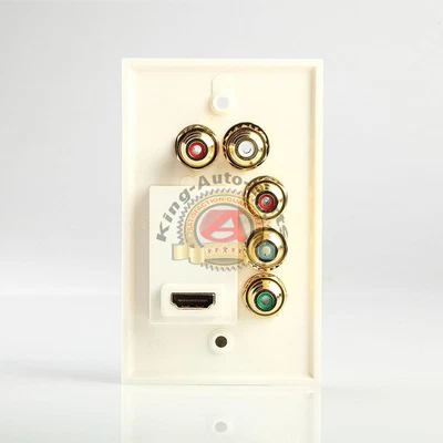 $16.06 • Buy Home Theater Wall Plate Banana Binding Post HDMI/Port Video & L/R Audio
