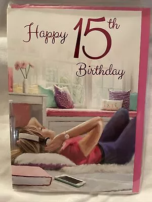 15th Birthday Card Girl / Birthday Card For 15 Year Old Girl - 2 Styles • £1.35