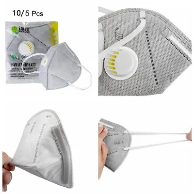 Reusable Washable Mask & PM2.5 Anti Air Pollution Face Air Purifying Filter UK • £3.99