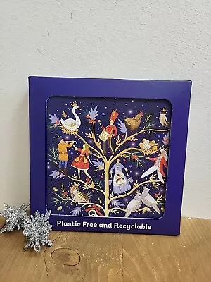 Prama Charity Christmas Cards 10 Pack - Golden 12 Days. Plastic Free. PW • £4.50