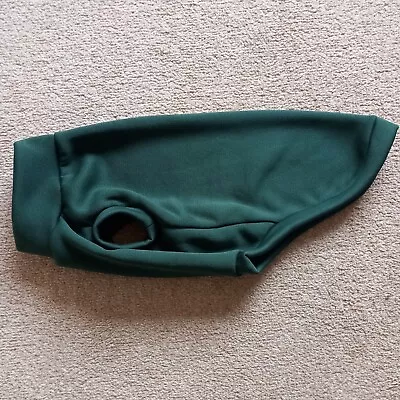 Dachshund Dog Coat Jumper Sweatshirt  Fleece Backed Bottle Green Back 17  42.5cm • £8.99