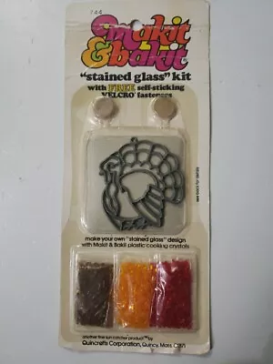 Makit Bakit Turkey Thanksgiving Vtg Stained Glass Kit 1970s Vintage Holiday • $19.95