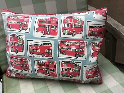 Cath Kidston London Bus Design Super Soft Cushion 100% Cotton Cover • £20