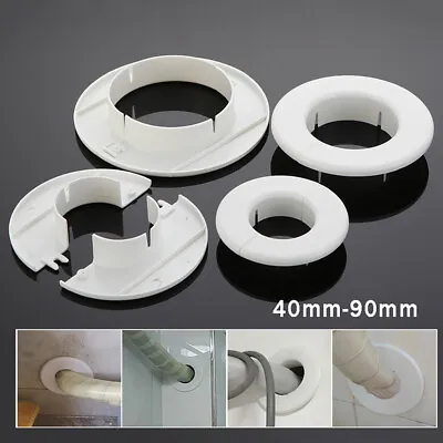 40-90mm Pipe Collars - Pipe Shroud Rose Covers - Wall Hole Decorative Cover Cap • £2.58