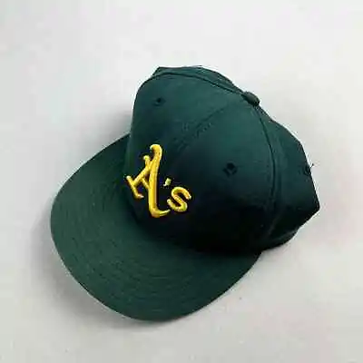 Vintage Oakland Athletics Hat Cap Fitted 7-1/8 Green New Era 59Fifty Baseball • $19.99