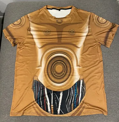 New    C3PO Star Wars Costume Cosplay T Shirt Men’s Sz XL • $35.95