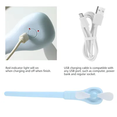 $25.38 • Buy Blue Portable Mini Fan Pocket Flexible Handheld Cooling USB Fan QT