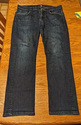 7 For All Mankind Jeans Mens 32x32 The Straight Blue Dark Wash • $45