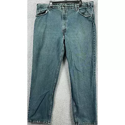 VINTAGE Levis 540 Jeans Mens 44X32 Blue Relaxed Fit Straight Brown Tab USA Made • $19