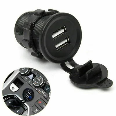 1x Dual USB Car Cigarette Lighter Socket Charger Power Adapter Outlet Parts Tool • $5.87