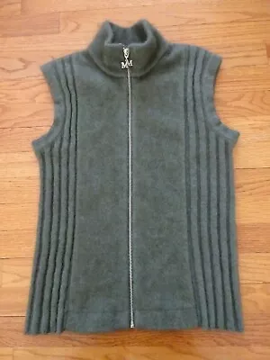 Women's Merino Mink Possum Fur Kea Vest Khaki Green Size S • $64.99