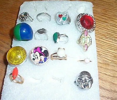 Vintage Lot Plastic Gumball Vending Machine Adjustable Toy Rings #lr13 • $11