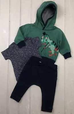 £11.99 • Buy Baby Boys MONSOON Interactive Hoody, NEXT T-Shirt & Joggers 6-9 Months VGC