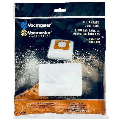 $8.95 • Buy New Vacmaster 4-5 Gallon Standard Vacuum Dry Dust Bags For Shop-Vac - 3-Pack