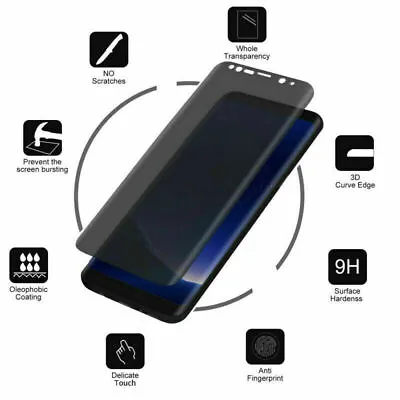 For Samsung S23 Ultra S22 S21 Privacy Anti-Spy Tempered Glass Screen Protector • £4.79