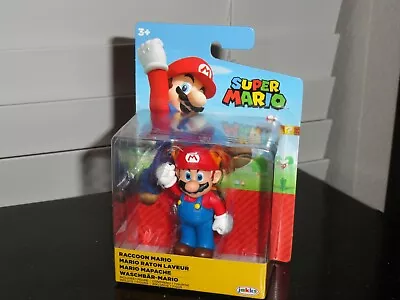 Jakks Pacific World Of Nintendo 2019 Raccoon Mario 2.5'' Figure • $9.37