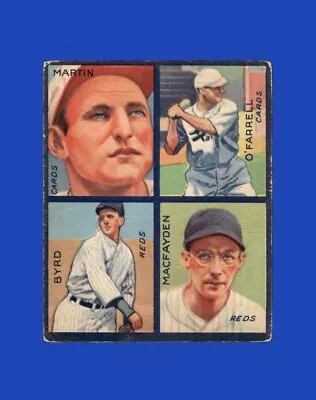 1935 Goudey 4-In-1 Set-Break #  7 Martin/O'Far/Byrd/Mac VG-VGEX (crease) • $0.79