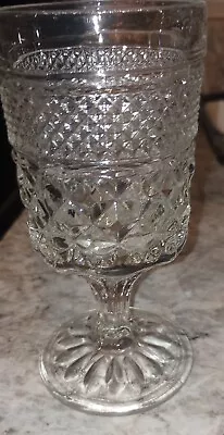 Vintage Set Of 3 Anchor Hocking Wexford Diamond Style Clear Glass Goblets • $19.99