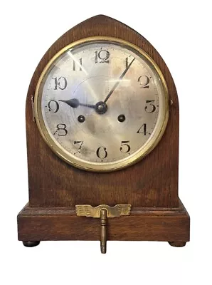Superb Haller German Arched Art Deco Oak 8-day Striking Mantle Clock • £120