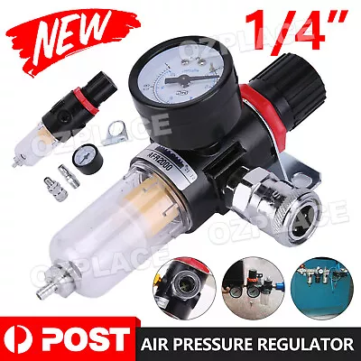 1/4'' Air Pressure Regulator Compressor Moisture  Oil Water SeparatorTrap Filter • $12.95