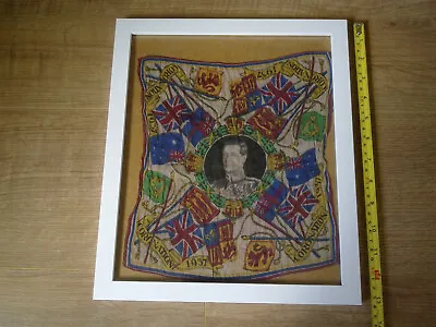 £7 • Buy 1937 Edward Viii Coronation Silk Handkerchief  Framed