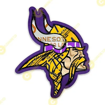 Minnesota Vikings VINYL STICKER License Plate Design - NFL Vikings Fans  • $5.45