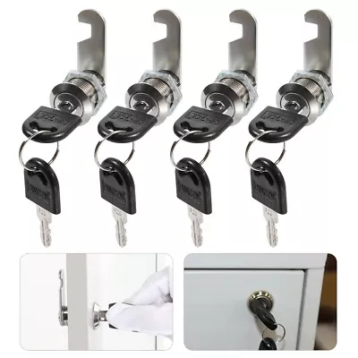 4Pcs/Set 20mm Cylinder Cam Key Locks Tool Box File Cabinet Desk Drawer W/ 8 Keys • $10.50