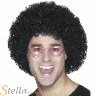 £7.49 • Buy Black Curly Afro Wig 70s Disco Mens Ladies Fancy Dress Costume Accessory