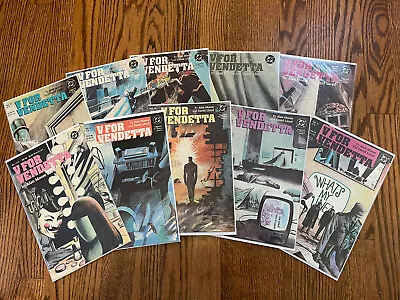 $79.99 • Buy V FOR VENDETTA #1 2 3 4 5 6 7 8 9 10 Full Set Alan Moore David Lloyd DC COMICS