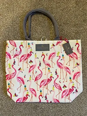 Bnwt Sarah Miller Tote Bag Waitrose Shopper John Lewis Flamingoes Pink • £20.99