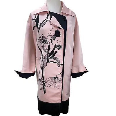 $585 • Buy MISSONI Silky Long Jacket / Lightweight Trench Coat Size IT42 US S Pink Black