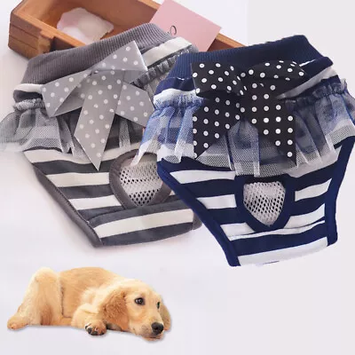 £5.75 • Buy Washable Pet Dog Physiological Sanitary Pants Reusable Puppy Nappy Underwear