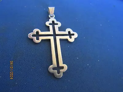 Vintage Sterling Silver Early Taxco Mexico Stylized Cross Pendant • $9.08