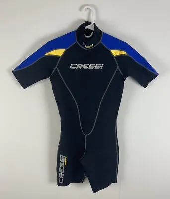 Men Cressi Anatomic Shape 1mm Short Sleeve Shorts Swim Surf Wetsuit S/2 • $21.99