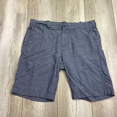 J. Crew Shorts Mens 34 Blue Chino Baird McNutt Irish Linen Blend Casual Men • $18.84