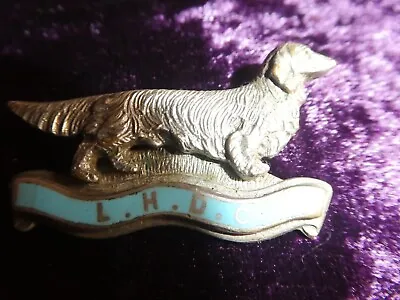 Vintage Dog Dachshund LNDC Silver Plated Brooch • £12.99