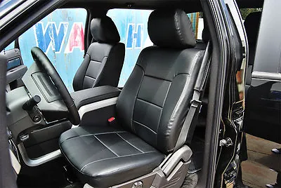 Ford F-250 F-350 2011-2016 Black Iggee S.leather Custom Fit Front Seat Covers • $159