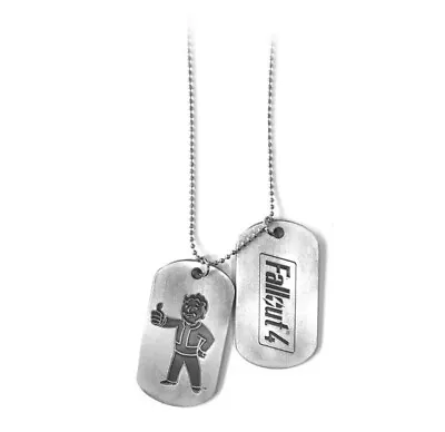 Fallout 4 Unisex Vault Boy Thumbs Up Dogtags One Size - Silver/Metal • £8