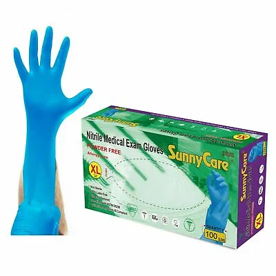 100pcs #8604 SunnyCare® 5Mil Nitrile Gloves Powder Free (Non Vinyl Latex)X-Large • $10