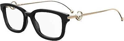 Fendi Eyeglasses FF0418 80700 51mm Black / Demo Lens • $129.95