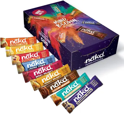 Nakd Mind Blown Fruit & Nut Bar Mixed Case - Vegan Bars - Gluten Free -...  • £14
