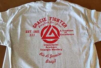 2 Sided Brazilian Jiu-Jitsu Gracie T Shirt UFC MMA Pride Fighting Fight  • $19.99