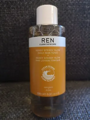 £3.99 • Buy REN Ready Steady Glow Daily AHA Tonic 100ml Clean Skincare Radiance Face Care