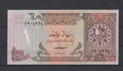 Qatar VERY RARE 1 Riyal 1980  P7  UNC &36 • $99.99