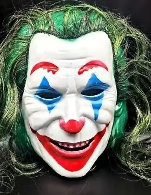 Halloween Joker MaskHorror Clown Mask Cosplay Clown Mask Full Head Mask T8 • £5