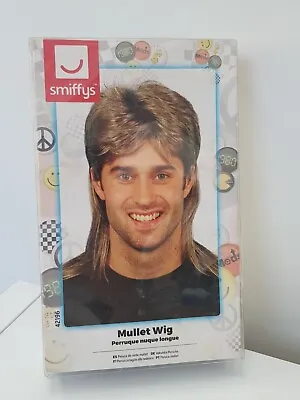 Smiffys Mullet Wig Brown With Blonde Highlights New 80's  • £11.99