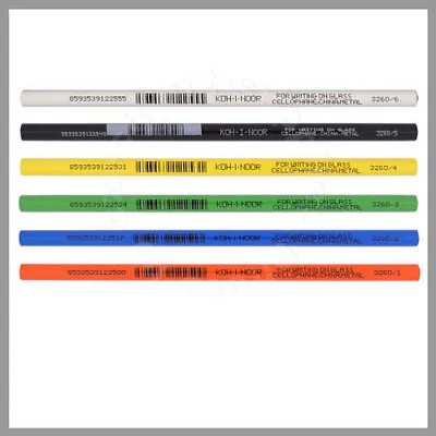 £6.99 • Buy Chinagraph Pencils China Markers Write On Plastic Glass Ceramic Glossy Surfaces