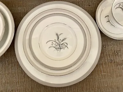 $35 • Buy Silver Wheat Sone China 7 Piece Place Settings