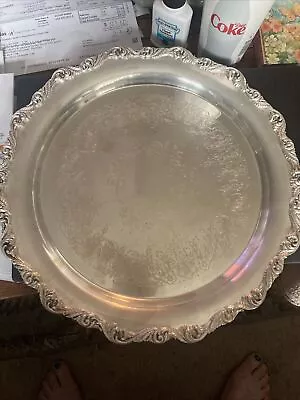 Vintage Silver Plate Wilcox Int'l Silver Co.   Serving  Plate #572 • $20